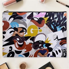 Graffiti Urban Colorful Graffiti City Wall Hip Hop Music Singers Cosmetic Bag (xxxl) by genx