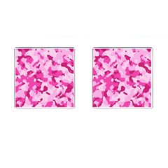 Standard Pink Camouflage Army Military Girl Cufflinks (square) by snek