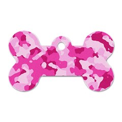 Standard Pink Camouflage Army Military Girl Dog Tag Bone (two Sides) by snek