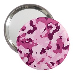 Standard Violet Pink Camouflage Army Military Girl 3  Handbag Mirrors by snek