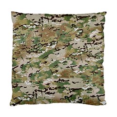 Wood Camouflage Military Army Green Khaki Pattern Standard Cushion Case (one Side) by snek