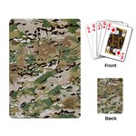 Wood camouflage military army green khaki pattern Playing Cards Single Design Back