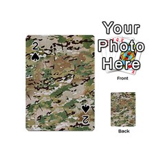 Wood Camouflage Military Army Green Khaki Pattern Playing Cards 54 (mini) by snek