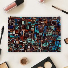 Stained Glass Mosaic Abstract Cosmetic Bag (large) by Pakrebo