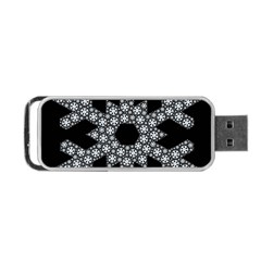 Snowflake Abstract Pattern Shape Portable Usb Flash (one Side) by Pakrebo