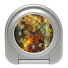 Flat Iron Building Architecture Travel Alarm Clock by Pakrebo