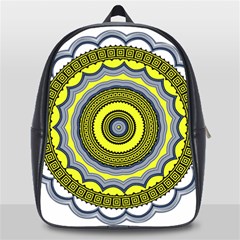 Mandala Pattern Round Ethnic School Bag (large) by Pakrebo