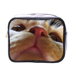 Funny Cute Cat Macro Eyes Mini Toiletries Bag (one Side) by LoolyElzayat