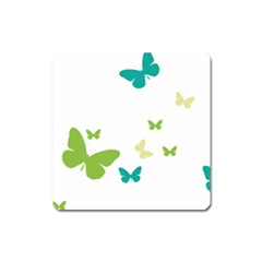 Butterfly Square Magnet by Mariart