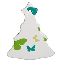 Butterfly Christmas Tree Ornament (two Sides) by Mariart