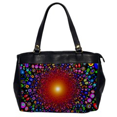 Color Background Structure Lines Polka Dots Oversize Office Handbag by Mariart