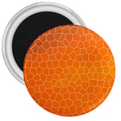 Orange Mosaic Structure Background 3  Magnets by Pakrebo