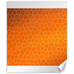 Orange Mosaic Structure Background Canvas 8  X 10  by Pakrebo