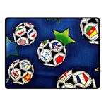 Textile Football Soccer Fabric Double Sided Fleece Blanket (Small)  45 x34  Blanket Back