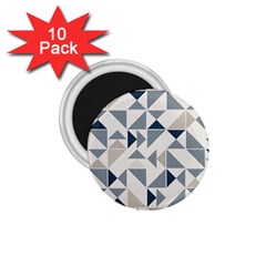 Geometric Triangle Modern Mosaic 1 75  Magnets (10 Pack)  by Pakrebo