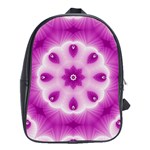 Pattern Abstract Background Art Purple School Bag (XL) Front