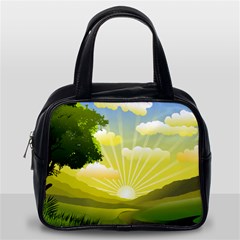 Wallpaper Background Landscape Classic Handbag (one Side) by Pakrebo