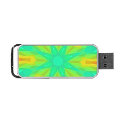 Kaleidoscope Background Green Portable Usb Flash (one Side) by Mariart