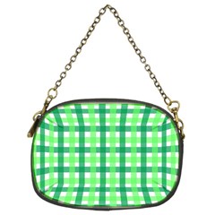 Sweet Pea Green Gingham Chain Purse (two Sides) by WensdaiAmbrose