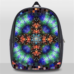 Mosaic Kaleidoscope Form Pattern School Bag (large) by Pakrebo