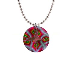 Fractal Art Pictures Digital Art 1  Button Necklace by Pakrebo