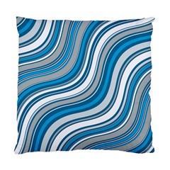 Blue Wave Surges On Standard Cushion Case (one Side) by WensdaiAmbrose