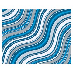 Blue Wave Surges On Double Sided Flano Blanket (medium)  by WensdaiAmbrose