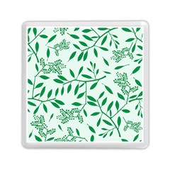 Leaves Foliage Green Wallpaper Memory Card Reader (square) by Mariart