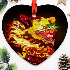 Dragon Lights Ki Rin Ornament (heart) by Riverwoman