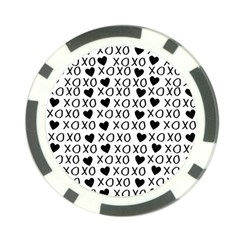 Xo Valentines Day Pattern Poker Chip Card Guard by Valentinaart