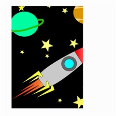 Planet Rocket Space Stars Large Garden Flag (two Sides) by Wegoenart