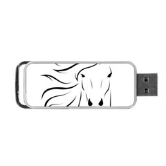 Animal Equine Face Horse Portable Usb Flash (two Sides) by Wegoenart