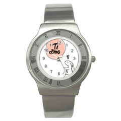 Ti Amo Lapin Stainless Steel Watch by alllovelyideas