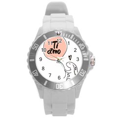 Ti Amo Lapin Round Plastic Sport Watch (l) by alllovelyideas