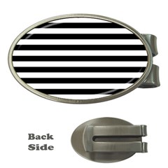 Black Stripes Money Clips (oval)  by snowwhitegirl