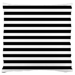 Black Stripes Large Cushion Case (two Sides) by snowwhitegirl