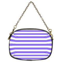 Lilac Purple Stripes Chain Purse (two Sides) by snowwhitegirl