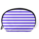 Lilac Purple Stripes Accessory Pouch (Large) Back