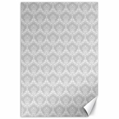 Damask Grey Canvas 24  X 36  by snowwhitegirl