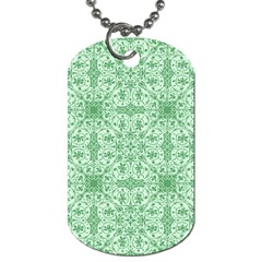 Ornamental Green Dog Tag (two Sides) by snowwhitegirl