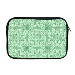 Ornamental Green Apple Macbook Pro 17  Zipper Case by snowwhitegirl