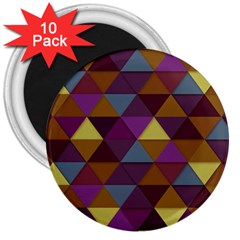 Fall Geometric Pattern 3  Magnets (10 Pack)  by snowwhitegirl