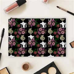 Victorian Girl Black Cosmetic Bag (large) by snowwhitegirl