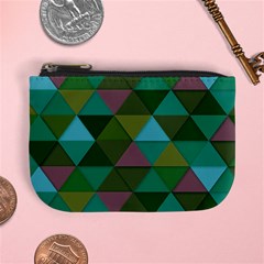 Green Geometric Mini Coin Purse by snowwhitegirl