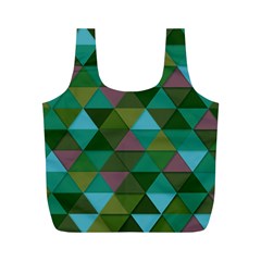 Green Geometric Full Print Recycle Bag (m) by snowwhitegirl