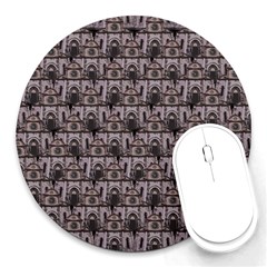 Gothic Church Pattern Round Mousepads by snowwhitegirl