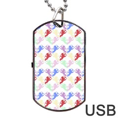 Colorful Cherubs White Dog Tag Usb Flash (two Sides) by snowwhitegirl