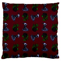 Gothic Girl Rose Red Pattern Standard Flano Cushion Case (one Side) by snowwhitegirl