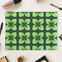 Retro Flower Green Cosmetic Bag (xl) by snowwhitegirl