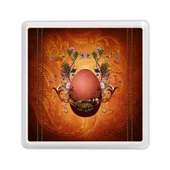 Wonderful Steampunk Easter Egg With Flowers Memory Card Reader (square) by FantasyWorld7